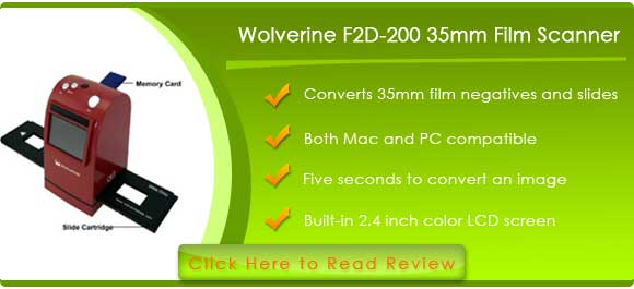 Wolverine F2D 35mm Film to Digital Image Converter with 2.4-Inch LCD and TV-Out